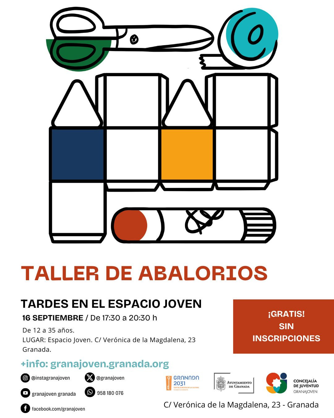 ©Ayto.Granada: Enredate: Taller de ABALORIOS